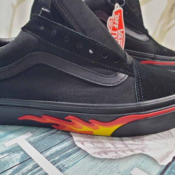 Vans Old Skool Flame Wall Black Fire 🔥(CL) - Picture 9 of 13